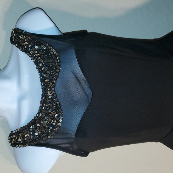 A'gaci sz small peplum top with sheer top and beautiful embellished neck - Picture 2 of 10